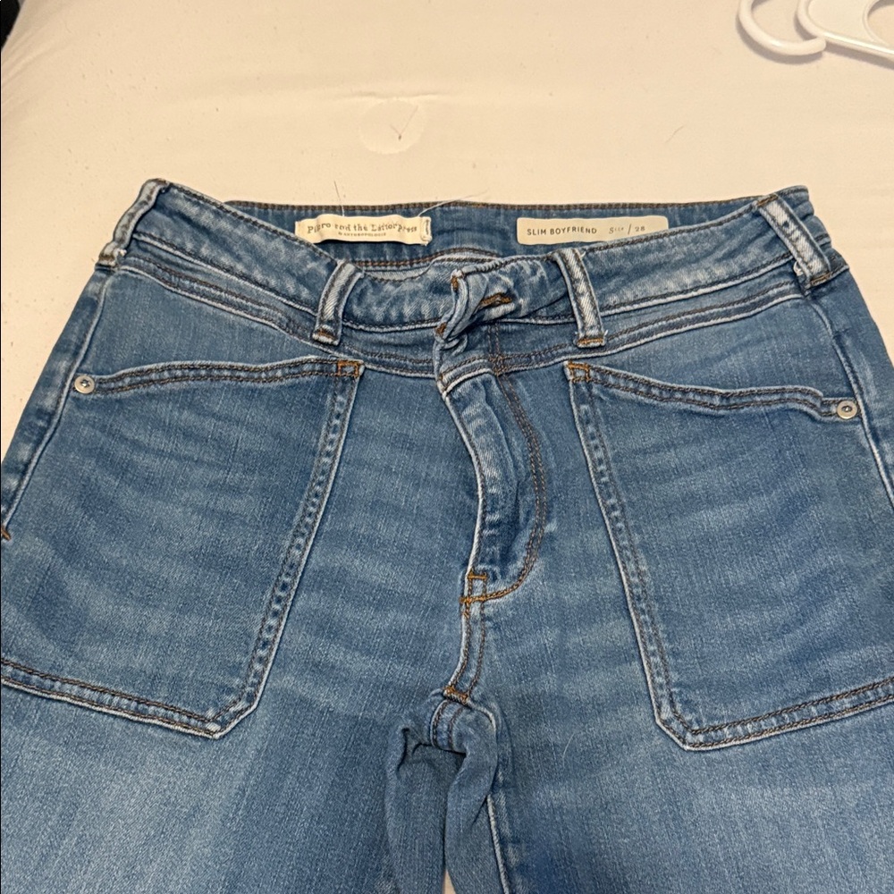 Pilcro Medium Blue Boyfriend Jeans
